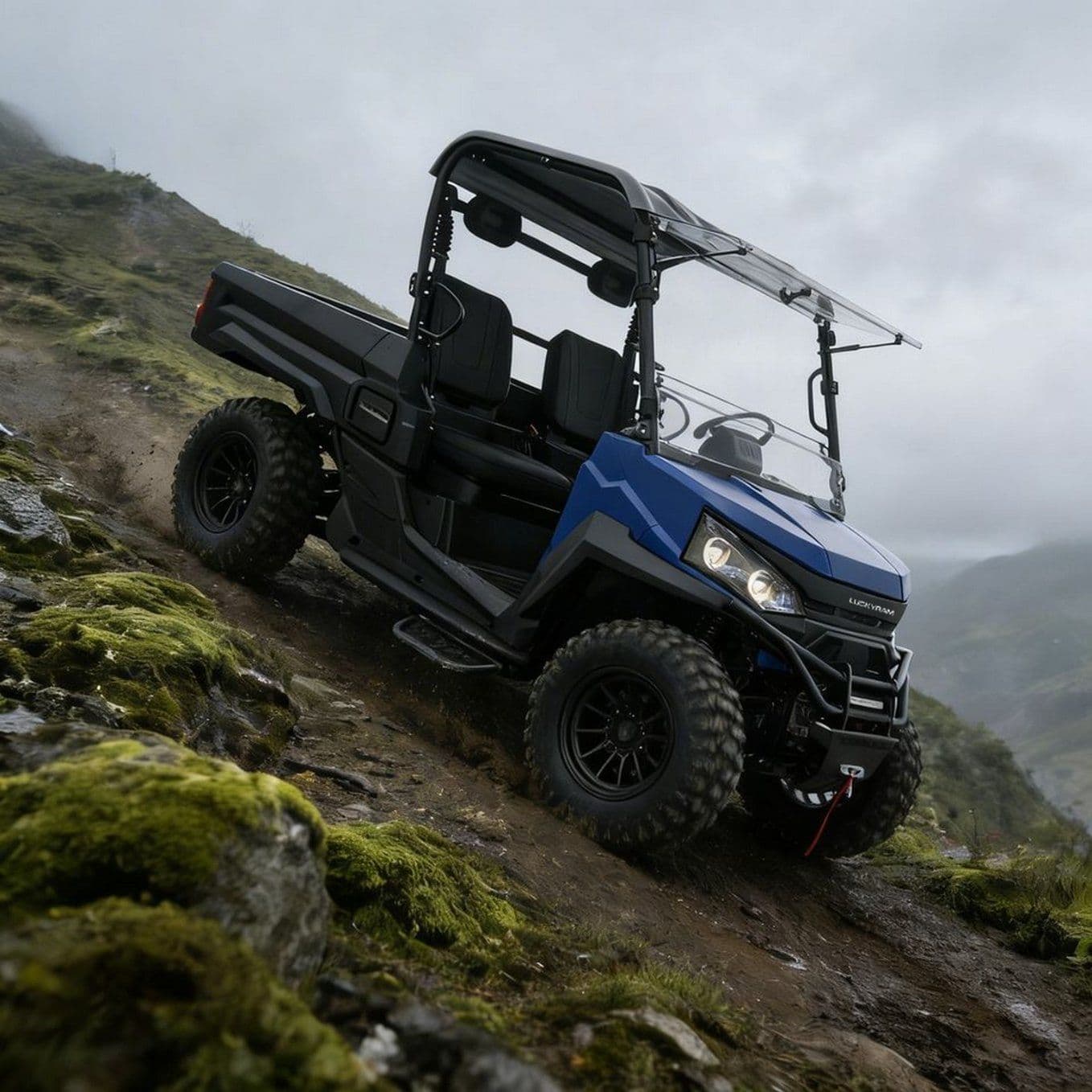 Motor AC 10KW 4WD UTV 73.6V 150Ah 670kg Încărcare 400mm Wading