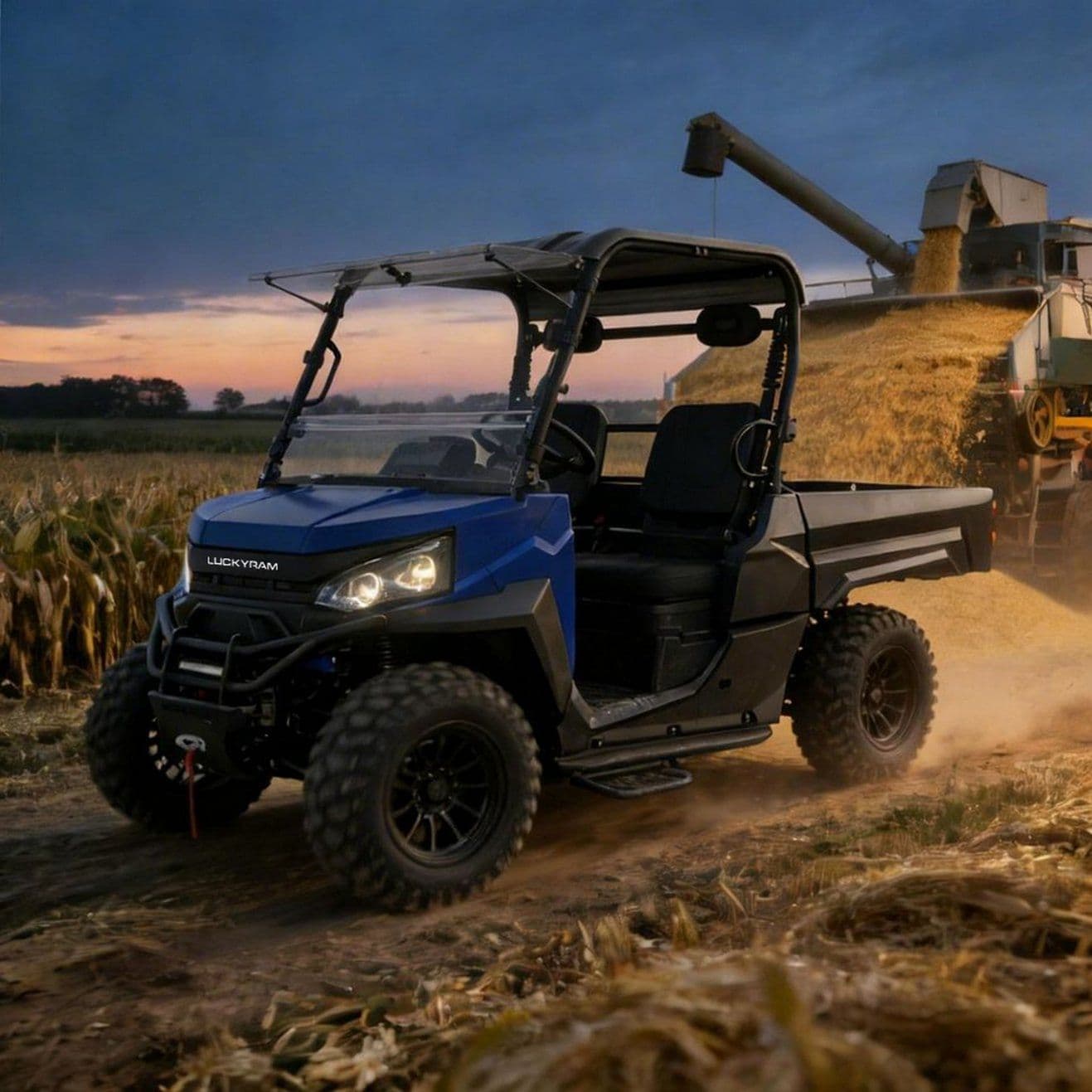 4WD electric UTV 14 inch Anvelope 1000kg Tractare pentru întreținerea proprietății