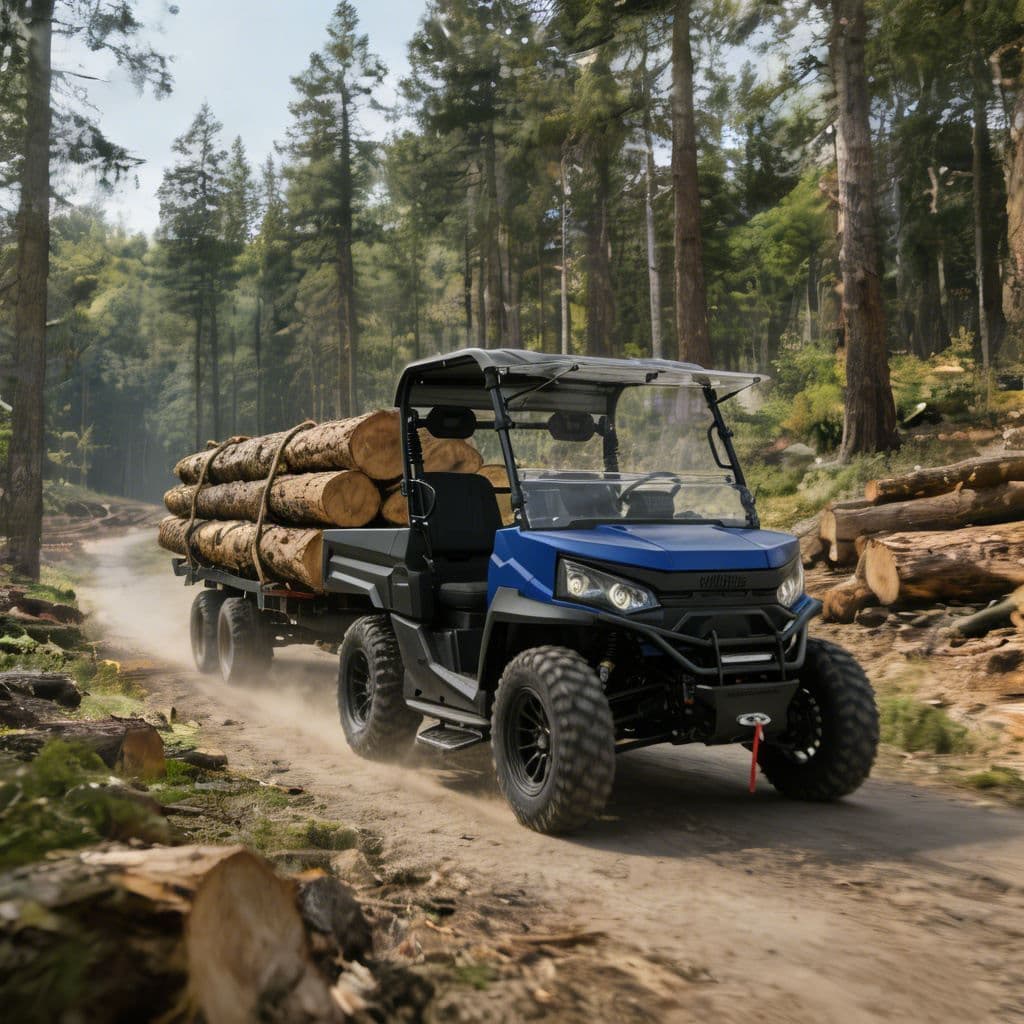 UTV electric 4WD pentru șantier de vânătoare Baterie cu litiu de 73,6 V PKE fără cheie