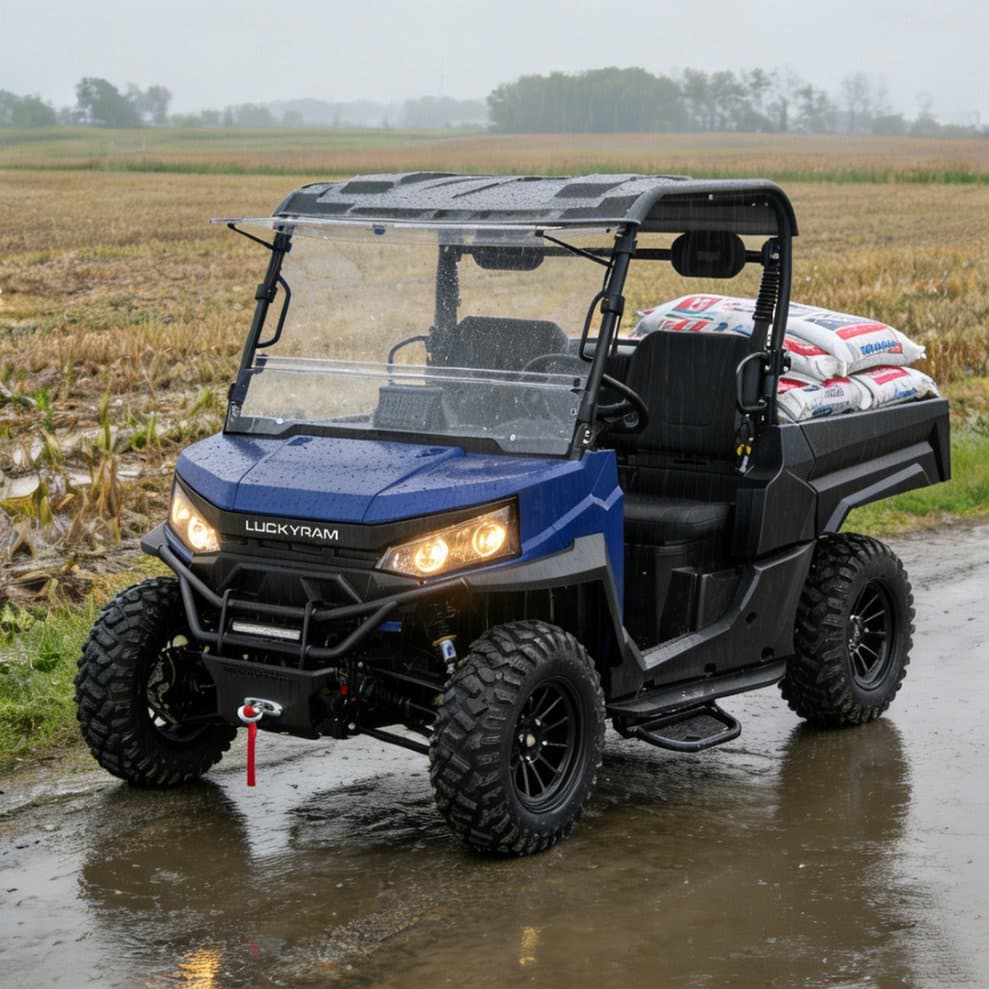 4WD Farm UTV PKE fără cheie, autonomie de 80-100 km, anvelope de 14 inci pentru terenuri