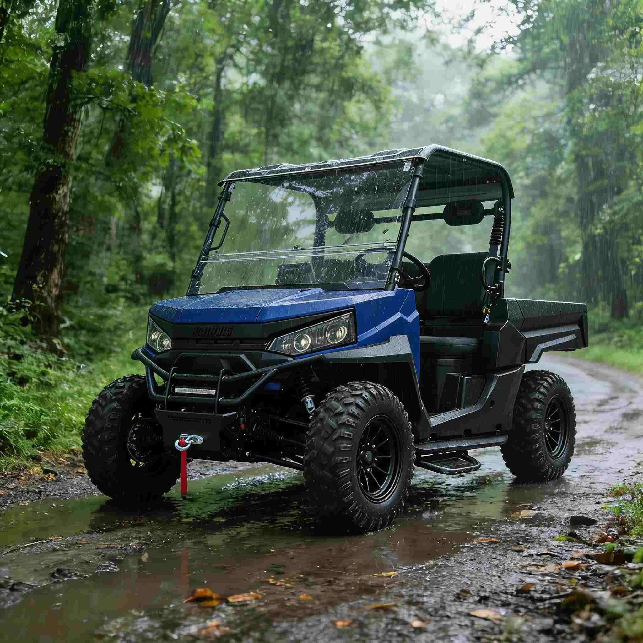 UTV electric 4WD pentru vanatoare 20KW Putere de varf 1000kg Tractare